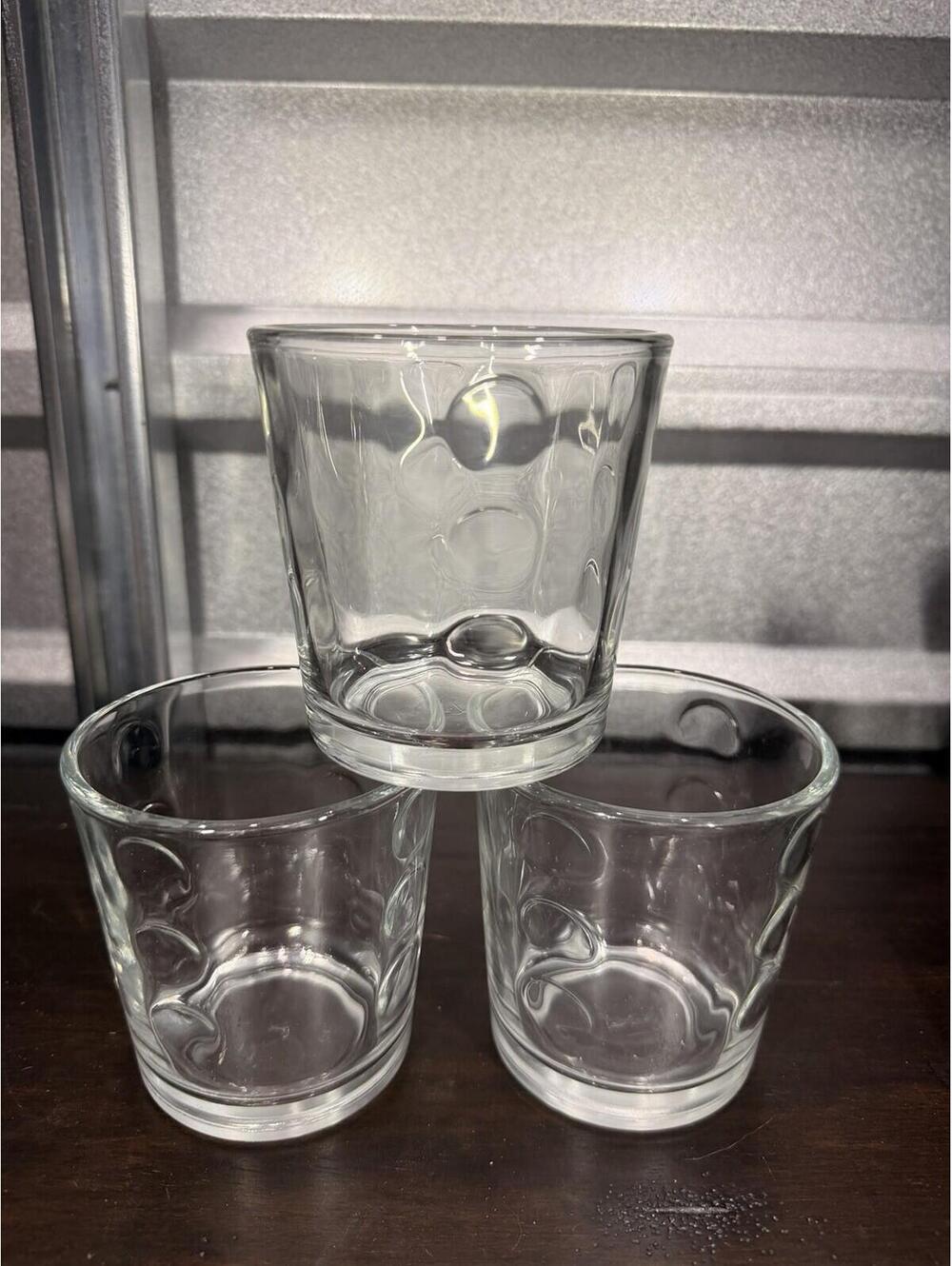 Vintage Libby Coin Dot Urban Dot Double Old Fashioned Set Of 3 Glasses *